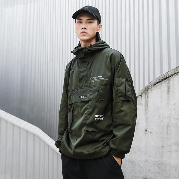 men's jackets autumn and winter jacket street style military tactics multi pocket hoodie windbreaker coat, Black;brown
men's jackets autumn and winter jacket street style military tactics multi pocket hoodie windbreaker coat, Black;brown