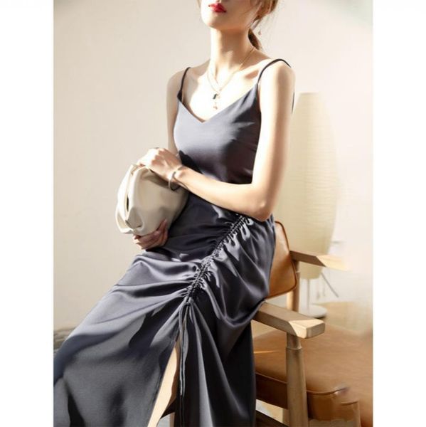 summer women's dress straight split slim sling skirt seaside holiday beach long swimwear, White;black
summer women's dress straight split slim sling skirt seaside holiday beach long swimwear, White;black