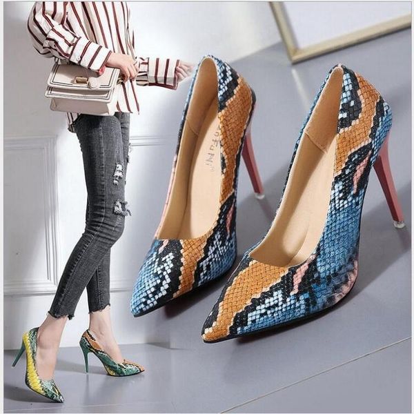 dress shoes plus size 34-42 women pointed toe pumps snake pattern high heels boat wedding zapatos mujer green pink, Black
dress shoes plus size 34-42 women pointed toe pumps snake pattern high heels boat wedding zapatos mujer green pink, Black