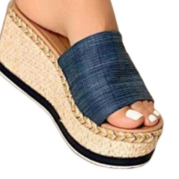 slippers thick women leather fabric platform wedges footwear open toe anti skid sandals office anti-slip shoes, Black
slippers thick women leather fabric platform wedges footwear open toe anti skid sandals office anti-slip shoes, Black