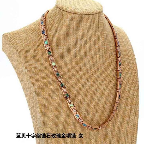 superior cross zircon rose gold stainless steel blue shell clothing accessories necklace women's necklace, Black
superior cross zircon rose gold stainless steel blue shell clothing accessories necklace women's necklace, Black