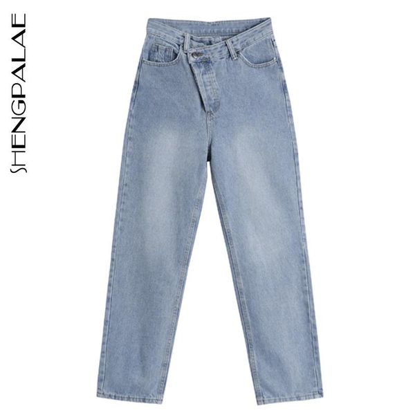 women's jeans shengpalae 2021 autumn casual woman long trousers cowboy female loose streetwear high waist irregular pants 5326, Blue
women's jeans shengpalae 2021 autumn casual woman long trousers cowboy female loose streetwear high waist irregular pants 5326, Blue