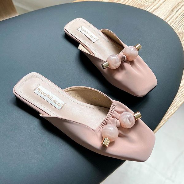 slippers deat 2021 spring summer fashion casual solid color baotou square-head beads soft bottom shoes women se725, Black
slippers deat 2021 spring summer fashion casual solid color baotou square-head beads soft bottom shoes women se725, Black