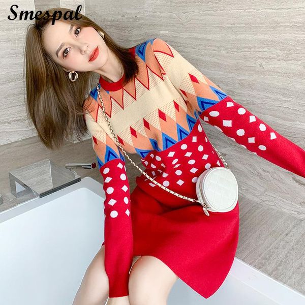 women winter red knitting dresses lady a line long sleeve mini sweater dress in patchwork printing casual, Black;gray
women winter red knitting dresses lady a line long sleeve mini sweater dress in patchwork printing casual, Black;gray