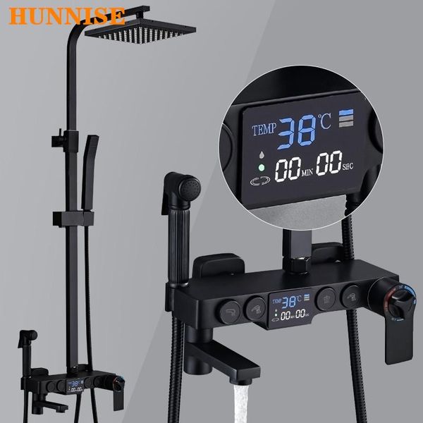 luxury digital bathroom shower system intelligent temperature display screen brass faucet liftable bar set sets
luxury digital bathroom shower system intelligent temperature display screen brass faucet liftable bar set sets