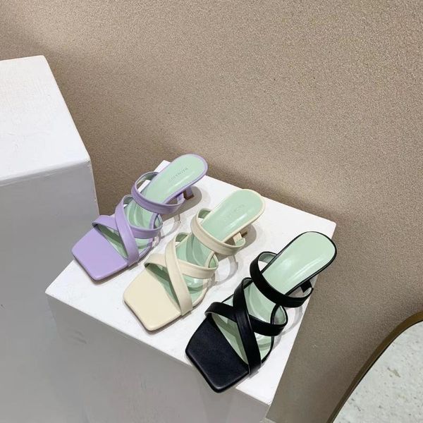slippers narrow band women hollow ladies summer sandals slides thin high heels pumps dress shoes purple fashion, Black
slippers narrow band women hollow ladies summer sandals slides thin high heels pumps dress shoes purple fashion, Black