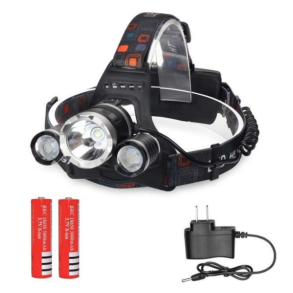 headlamp set 4-mode white light 3-led t6 1200lm led headlight camping torchlight lamp w/ 2x 18650 battery + charger portable lanterns
headlamp set 4-mode white light 3-led t6 1200lm led headlight camping torchlight lamp w/ 2x 18650 battery + charger portable lanterns