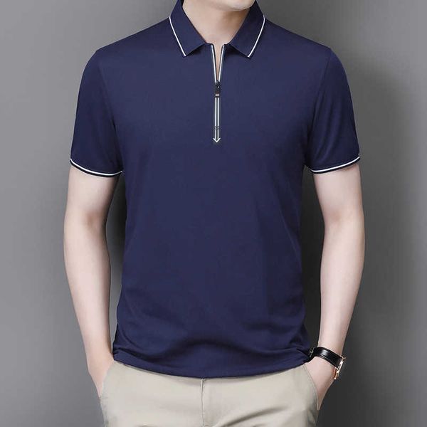 summer men's zipper short sleeve tshirt polo business casual lapel solid shirt, White;black
summer men's zipper short sleeve tshirt polo business casual lapel solid shirt, White;black