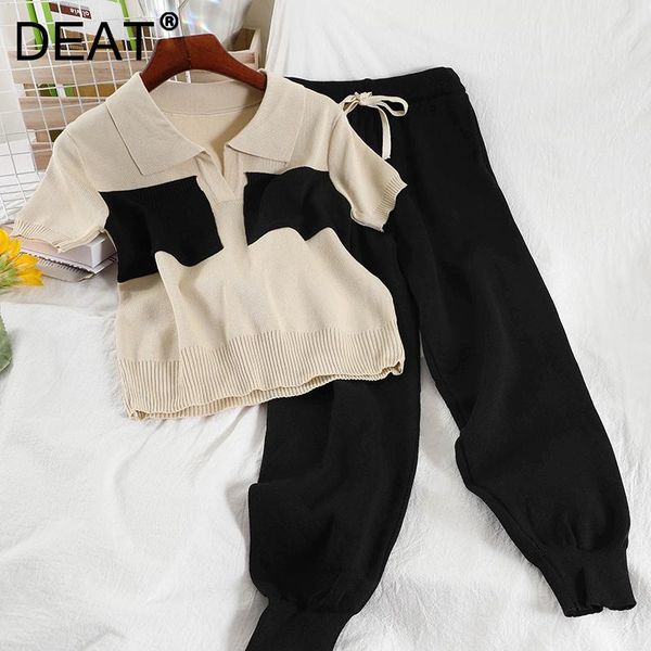 women's two piece pants deat women lapel knitting high waist elasticity long set fashion temperament autumn spring 2021 11d2305, White
women's two piece pants deat women lapel knitting high waist elasticity long set fashion temperament autumn spring 2021 11d2305, White