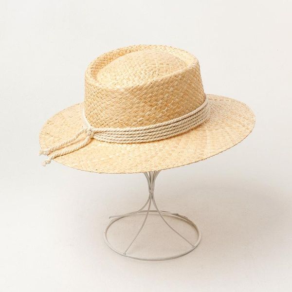 wide brim hats panama 2021 women's summer hat tether decoration sun protection cap female concave beach straw, Blue;gray
wide brim hats panama 2021 women's summer hat tether decoration sun protection cap female concave beach straw, Blue;gray
