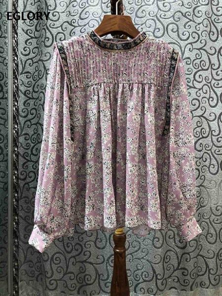 fashion blouses 2021 spring style women stand neck elegant little flower print pleated deco long sleeve casual loose blouse women's &, White
fashion blouses 2021 spring style women stand neck elegant little flower print pleated deco long sleeve casual loose blouse women's &, White