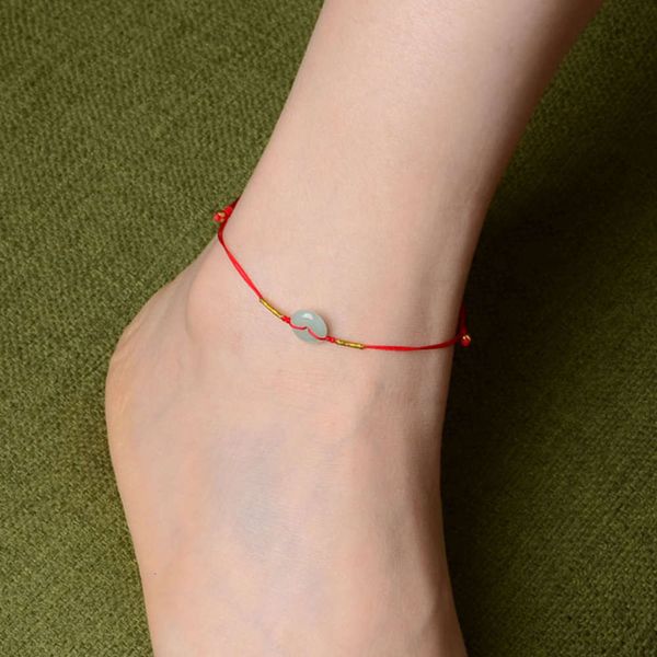 chain jade money buckle red foot rope ultra fine women's life simple couple, Red;blue
chain jade money buckle red foot rope ultra fine women's life simple couple, Red;blue