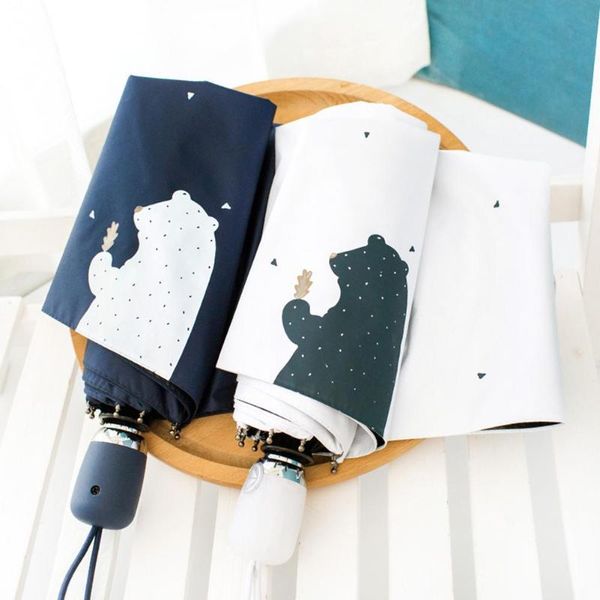 umbrellas fully automatic triple folding umbrella bear print black coating anti windproof sunshade parasol
umbrellas fully automatic triple folding umbrella bear print black coating anti windproof sunshade parasol