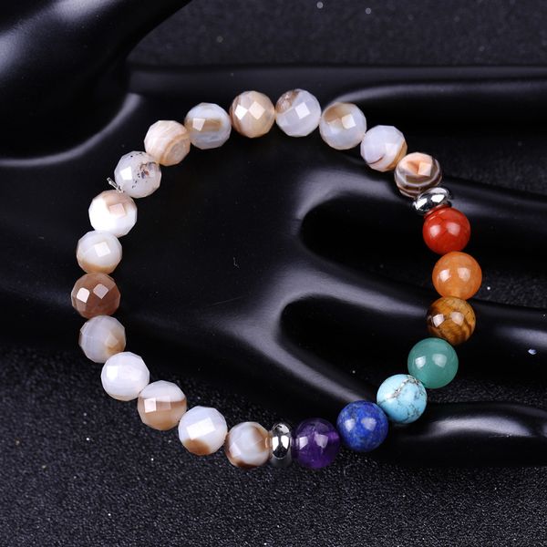7 chakras men bracelet faceted stripe agate stone beads braided bracelets yoga hand string women jewelry friendship gift, Golden;silver
7 chakras men bracelet faceted stripe agate stone beads braided bracelets yoga hand string women jewelry friendship gift, Golden;silver