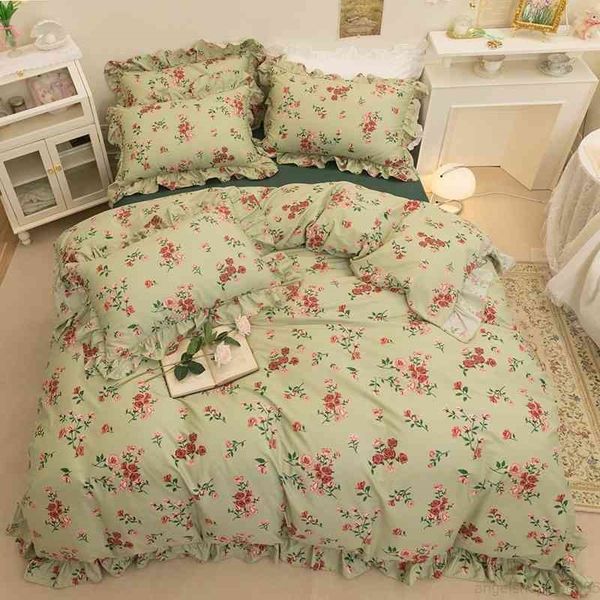rose floral duvet set green 100%cotton girls bedding with zipper 4pcs 1duvet cover 1bed sheet 2pillowcases full size
rose floral duvet set green 100%cotton girls bedding with zipper 4pcs 1duvet cover 1bed sheet 2pillowcases full size