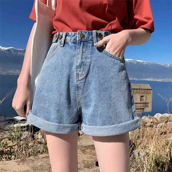 summer women high waist wide leg denim shorts casual female loose fit streetwear solid color straight jeans 210430, Blue
summer women high waist wide leg denim shorts casual female loose fit streetwear solid color straight jeans 210430, Blue