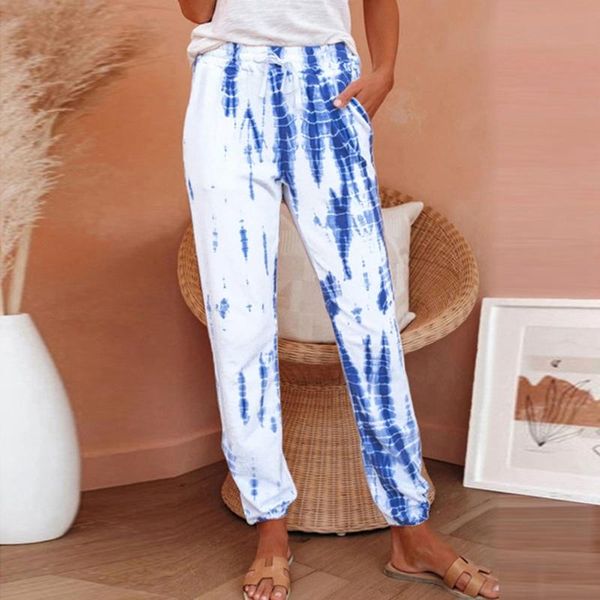 women's fashion casual all-match tie-dye printing trousers pants & capris, Black;white
women's fashion casual all-match tie-dye printing trousers pants & capris, Black;white