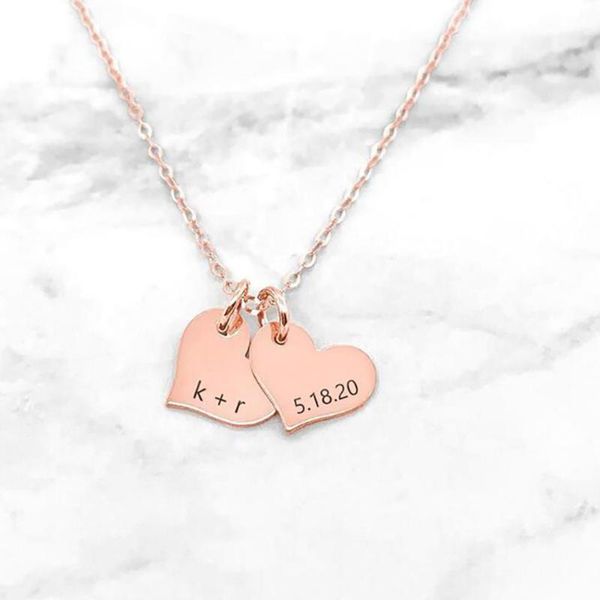 stainless steel custom engrave heart pendant necklace women fashion double lover date name jewelry gift chains, Silver
stainless steel custom engrave heart pendant necklace women fashion double lover date name jewelry gift chains, Silver