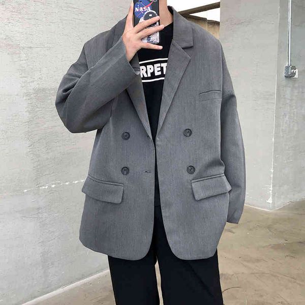 men's suits & blazers 2021 luxury classic black grey japan style men's casual autumn spring fashion brand loose long suit h170, White;black
men's suits & blazers 2021 luxury classic black grey japan style men's casual autumn spring fashion brand loose long suit h170, White;black