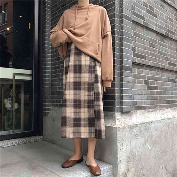 arrival autumn korea fashion women high waist woolen plaid long skirt all-matched casual split package hip skirts s321 210512, White
arrival autumn korea fashion women high waist woolen plaid long skirt all-matched casual split package hip skirts s321 210512, White