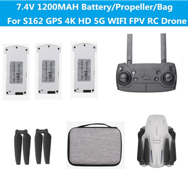 7.4v 1200mah battery drone bag propeller remote control spare parts for s162 gps 4k hd 1080p 5g wifi fpv rc drone
7.4v 1200mah battery drone bag propeller remote control spare parts for s162 gps 4k hd 1080p 5g wifi fpv rc drone