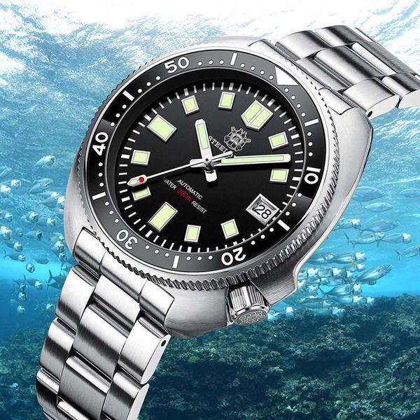 wristwatches men's mechanical watch 200m diving classic water luminous designer retro sports relojes para hombre reloj, Slivery;brown
wristwatches men's mechanical watch 200m diving classic water luminous designer retro sports relojes para hombre reloj, Slivery;brown