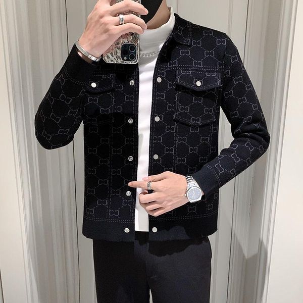 men's jackets letter knitting vintage jacket men 2021 autumn winter soft warm coat club outfit floral jaqueta masculina, Black;brown
men's jackets letter knitting vintage jacket men 2021 autumn winter soft warm coat club outfit floral jaqueta masculina, Black;brown