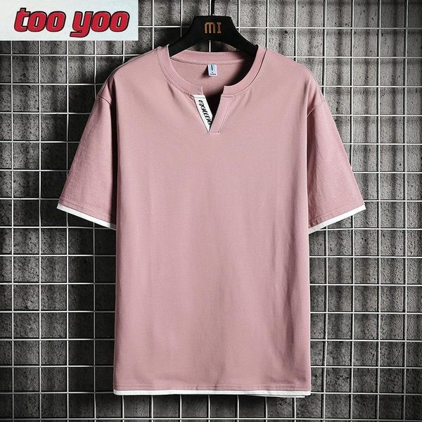 summer 2021 loose teen solid color pullover trendy casual short sleeve men's t-shirt athletic clothing t-shirts, White;black
summer 2021 loose teen solid color pullover trendy casual short sleeve men's t-shirt athletic clothing t-shirts, White;black