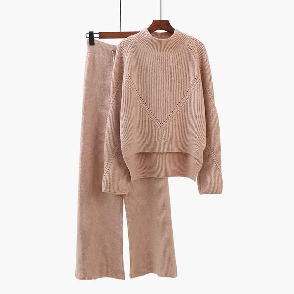 two piece dress fashion spring women's suit knitted wide-leg pants sweater autumn korean loose thick temperament two-piece tide, White
two piece dress fashion spring women's suit knitted wide-leg pants sweater autumn korean loose thick temperament two-piece tide, White