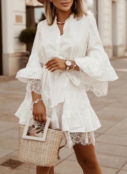 casual dresses spring quality commuter pullover waist solid color long-sleeved slim stitching lace high-waist dress, Black;gray
casual dresses spring quality commuter pullover waist solid color long-sleeved slim stitching lace high-waist dress, Black;gray