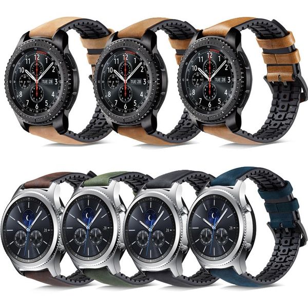 watch bands 20mm 22mm genuine leather silicone strap band for samsung gear s3 frontier classic galaxy watch3 45mm wristband, Black;brown
watch bands 20mm 22mm genuine leather silicone strap band for samsung gear s3 frontier classic galaxy watch3 45mm wristband, Black;brown