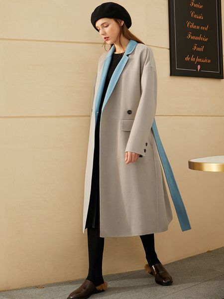 women's wool & blends minimalismo fahion casaco de inverno feminino causal retalhos lapela solta dupla face lã 12060105 e2q8, Black
women's wool & blends minimalismo fahion casaco de inverno feminino causal retalhos lapela solta dupla face lã 12060105 e2q8, Black