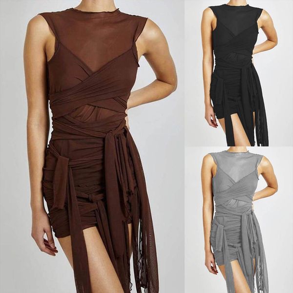 fashion sleeveless solid color women dress hip wrap asymmetryslim fit vestido de mujer summer, Black;gray
fashion sleeveless solid color women dress hip wrap asymmetryslim fit vestido de mujer summer, Black;gray