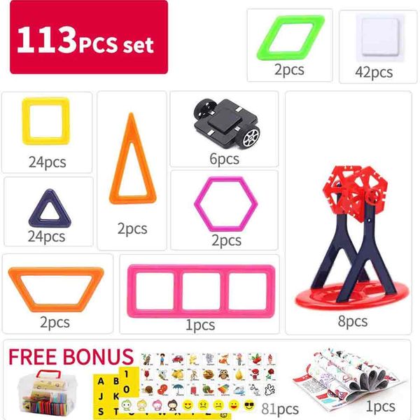 113pcs kids magnetic blocks building toys magnetic designer constructor toy for boys girls magnetic building blocks magnet toys
113pcs kids magnetic blocks building toys magnetic designer constructor toy for boys girls magnetic building blocks magnet toys