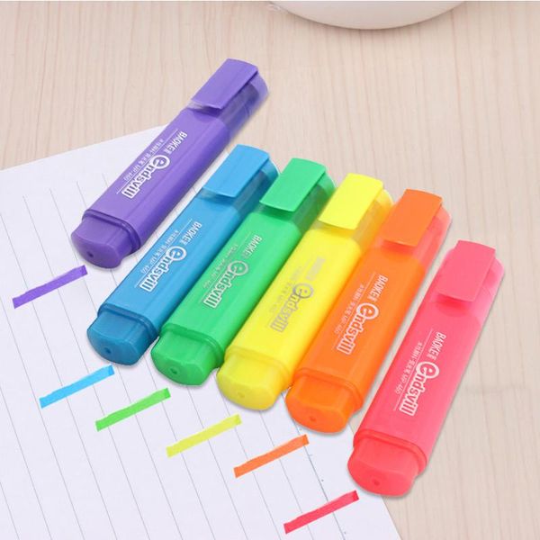 highlighters 2pcs highlighter mp-460 water-based pigment single head 6-color marker pen note stationery office school supplies, Black;red
highlighters 2pcs highlighter mp-460 water-based pigment single head 6-color marker pen note stationery office school supplies, Black;red