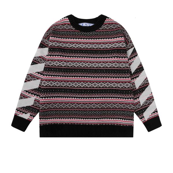 aw2021 new off classic handshake arrow knitted sweater men's and women's striped texture top, Black
aw2021 new off classic handshake arrow knitted sweater men's and women's striped texture top, Black