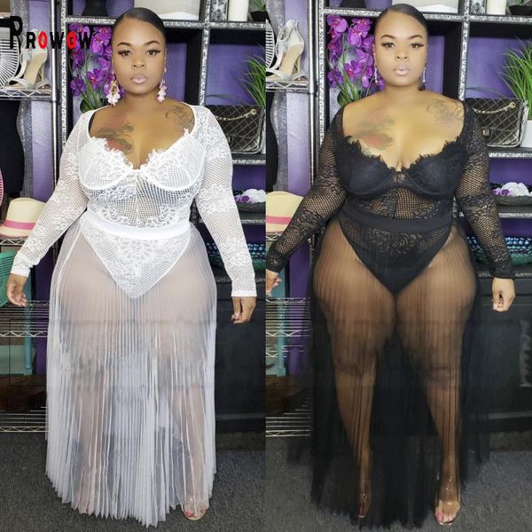 plus size tracksuits prowow lace flower women clothing set bodysuits pleated dress two piece macthing suits summer female outfits, Black
plus size tracksuits prowow lace flower women clothing set bodysuits pleated dress two piece macthing suits summer female outfits, Black