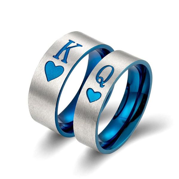 wedding rings titanium steel king queen k q couple ring bracelet man and woman gift, Slivery;golden
wedding rings titanium steel king queen k q couple ring bracelet man and woman gift, Slivery;golden