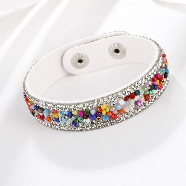 charm bracelets europe and america rainbow crushed leather bracelet bohemian colorful retro rice bead velvet stitching, Golden;silver
charm bracelets europe and america rainbow crushed leather bracelet bohemian colorful retro rice bead velvet stitching, Golden;silver