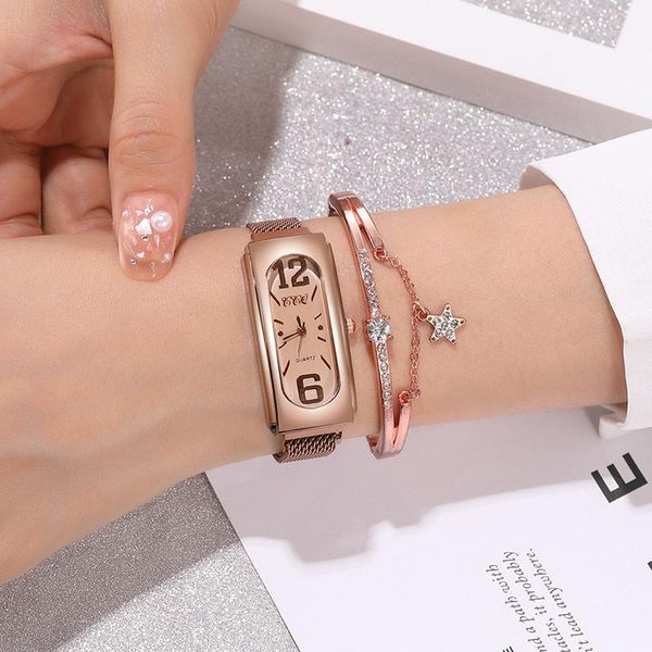 wristwatches magnet strap watches women fashion square number dial elegant subdial ladies casual quartz wristwatch montre, Slivery;brown
wristwatches magnet strap watches women fashion square number dial elegant subdial ladies casual quartz wristwatch montre, Slivery;brown