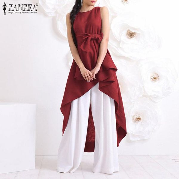 women's blouses & shirts stylish asymmetrical blouse women summer sleeveless shirt zanzea elegant ladies solid long tunic high low ol, White
women's blouses & shirts stylish asymmetrical blouse women summer sleeveless shirt zanzea elegant ladies solid long tunic high low ol, White
