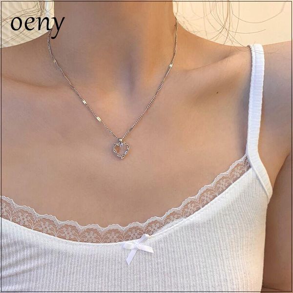 chains oeny 925 silver hollow love necklace simple and versatile temperament design niche ins cold style female clavicle chain
chains oeny 925 silver hollow love necklace simple and versatile temperament design niche ins cold style female clavicle chain
