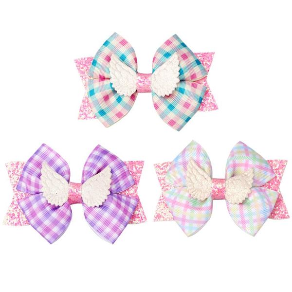 oaoleer 3.5 inch boutique handmade colorful ribbon grosgrain hair bow with clips kids bows children accessorie accessories, Slivery;white 
oaoleer 3.5 inch boutique handmade colorful ribbon grosgrain hair bow with clips kids bows children accessorie accessories, Slivery;white
