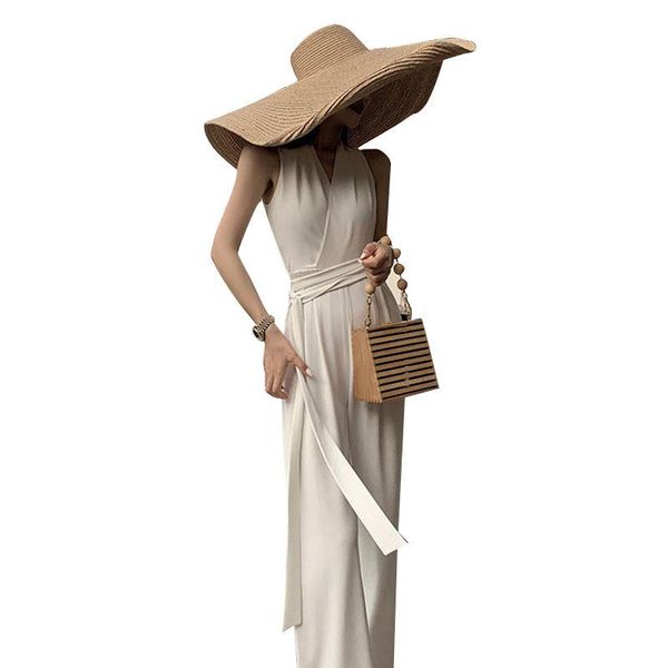 off shoulder jumpsuit for women sleeveless v neck high waist lace up wide leg pants jumpsuits female 2021 women's & rompers, Black;white
off shoulder jumpsuit for women sleeveless v neck high waist lace up wide leg pants jumpsuits female 2021 women's & rompers, Black;white