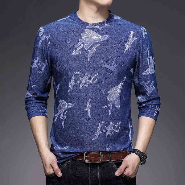 ice silk long sleeved t-shirt 2021 autumn round neck loose sweater men's casual trend jacquard bottom shirt, White;black
ice silk long sleeved t-shirt 2021 autumn round neck loose sweater men's casual trend jacquard bottom shirt, White;black