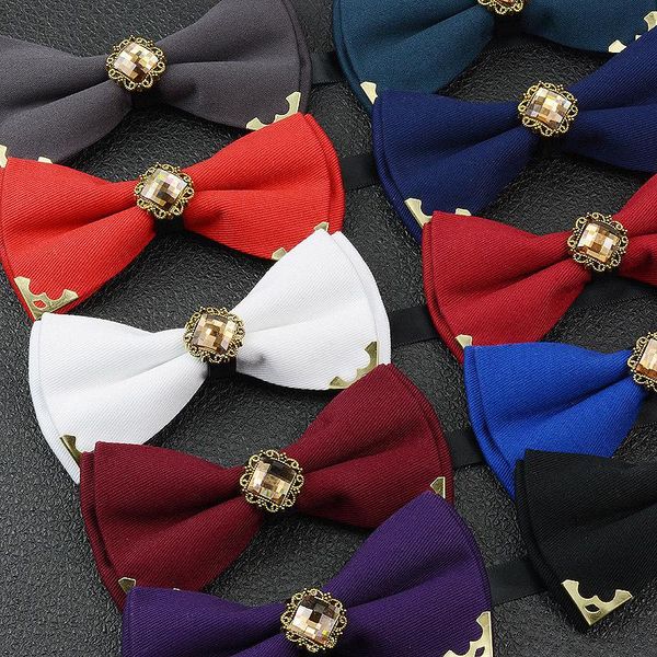 neck ties brand men's fashion luxury cotton solid metal bowtie for man gentlemen wedding ceremony party diamond with bow, Blue;purple
neck ties brand men's fashion luxury cotton solid metal bowtie for man gentlemen wedding ceremony party diamond with bow, Blue;purple