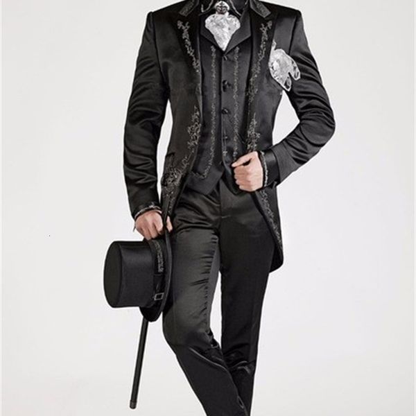 men's suits & blazers coat of slim fit embroidery, custom black italian suit, groom's coat, prom, smoke, 3-piece, luxury brand 47r, White;black
men's suits & blazers coat of slim fit embroidery, custom black italian suit, groom's coat, prom, smoke, 3-piece, luxury brand 47r, White;black