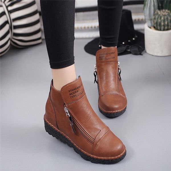 boots women plus size retro leather ankle zipper women's casual round toe low-heele non-slip roman short botas mujer 9#4, Black
boots women plus size retro leather ankle zipper women's casual round toe low-heele non-slip roman short botas mujer 9#4, Black