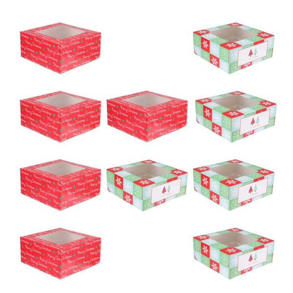 gift wrap 10pcs paper christmas cookie boxes 4 cavities cupcake box with clear window
gift wrap 10pcs paper christmas cookie boxes 4 cavities cupcake box with clear window