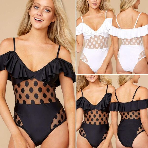 women one piece swimsuit bathing suit ruffle dot deep v monokini push up padded bikini female see through swimwear one-piece suits
women one piece swimsuit bathing suit ruffle dot deep v monokini push up padded bikini female see through swimwear one-piece suits
